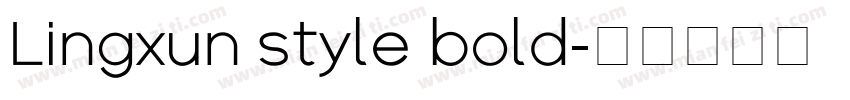 Lingxun style bold字体转换